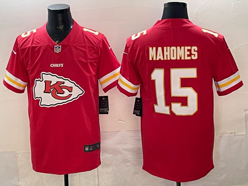 Men 2026 Kansas City Chiefs #15 Mahomes red Nike Limited NFL Jersey style 001